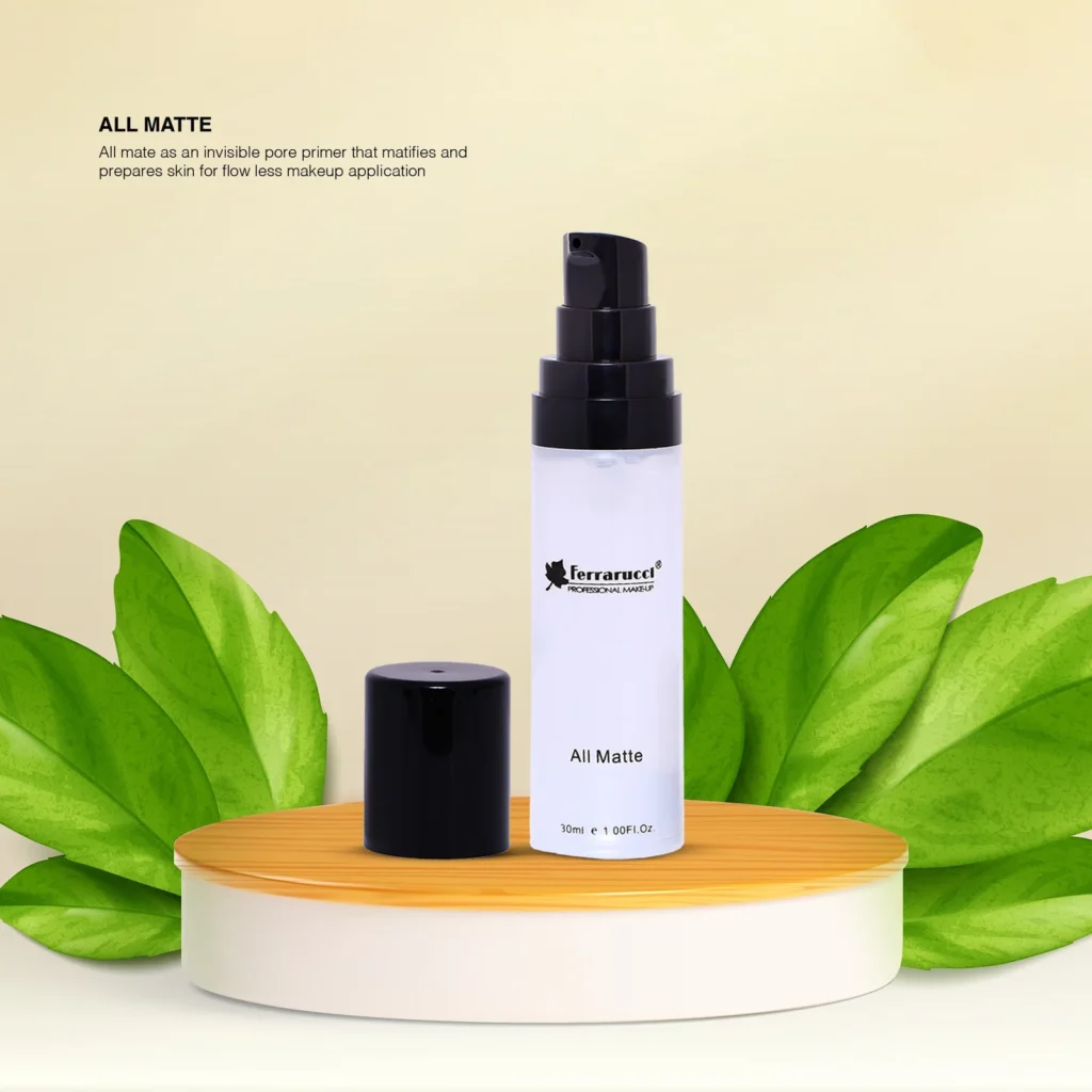 Alt Text: Best Ferrarucci All Matte Primer for oily skin and long-lasting shine control