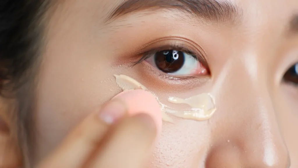 under eye concealer creasing into fine lines